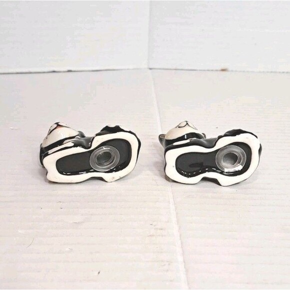 Cracker Barrel Sugar Skull Salt & Pepper Shakers Cat & Dog 2" Halloween Day Dead - Picture 5 of 5